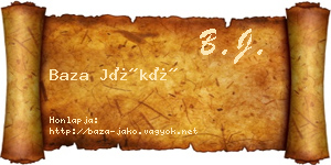 Baza Jákó névjegykártya